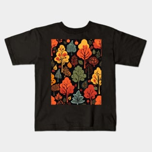 Trees In Autumn Season Kids T-Shirt